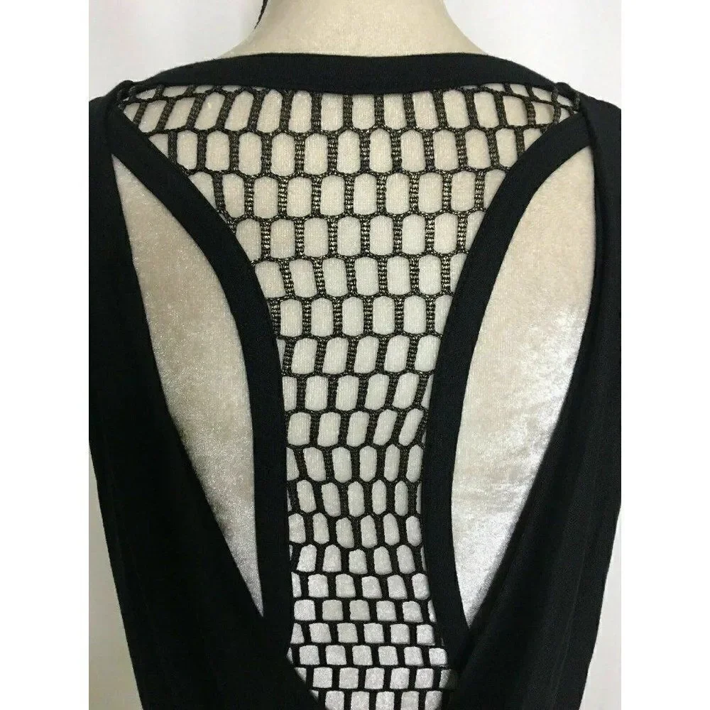 Benjamin Jay Womens Black Gold Short Sleeve Top - Picture 5 of 9